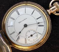 Hampden 18 size pocket watch lever set gold filled pocket watch